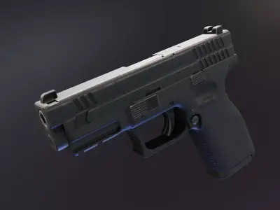 HS2000 Pistol Low-poly 3D model