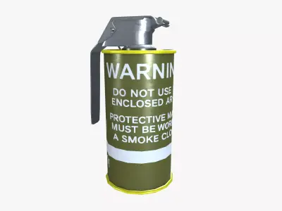 Smoke Grenade Low-poly 3D model order