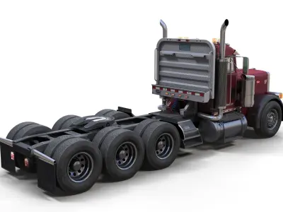 Peterbilt 379 heavy hauler truck Low-poly 3D model