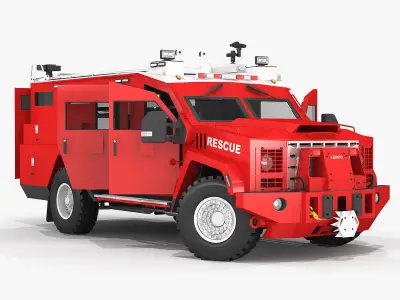 Fire fighting vehicle 3D model