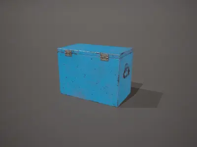 Blue Tool Chest Low-poly 3D model