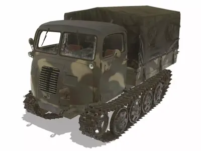 Raupenschlepper Ost Low-poly 3D model