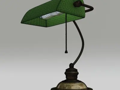 Retro lamp Low-poly 3D model get