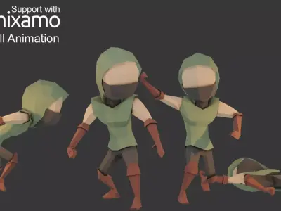 Assassin Character Low-poly 3D model