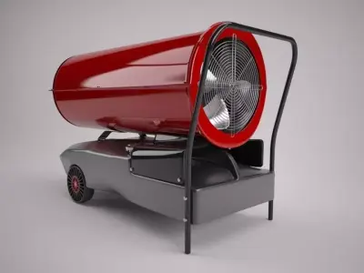 Industrial Space Heater 3D model