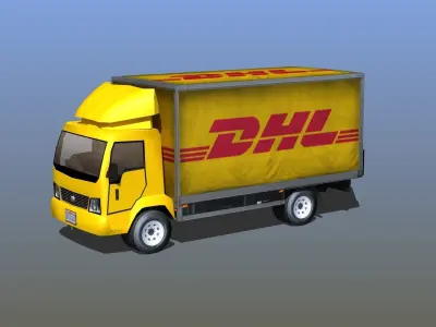 Delivery Truck Low-poly 3D model