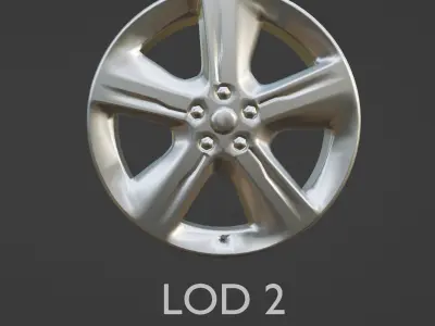Range Rover 19in Wheels Replica Low-poly 3D model