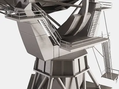 Radio  Telescope VLA  Low-poly 3D model