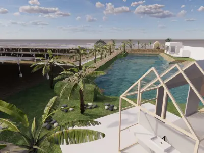 farm site solar Free 3D model