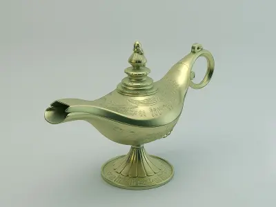 Aladdin Lamp Low-poly 3D model