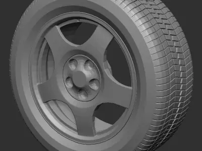 Tire car 3D print model