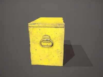 Yellow Tool Chest Low-poly 3D model