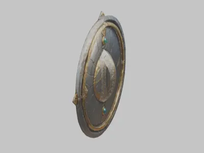 shield lowpoly stylized Low-poly 3D model