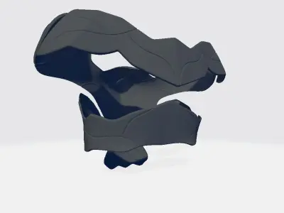 Military Chest Armor Low-poly 3D model