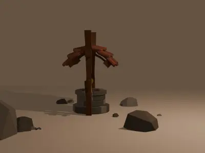 Low Poly Well 3D model