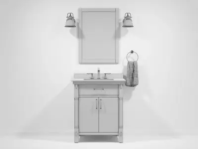 OVE Bellington 30 THD White 3D model