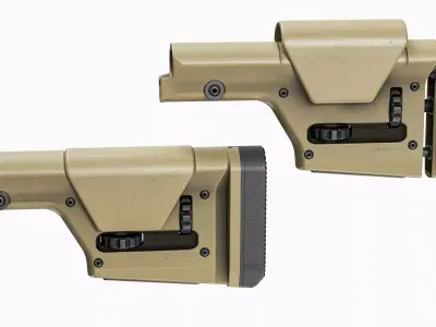 AR 15 Stock Magpul PRS Low-poly 3D model