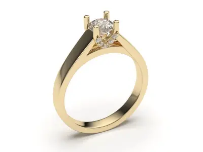 solitaire with ring sizes  8 part S111 3D print model