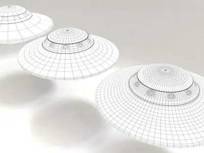 alien spaceship Low-poly 3D model by Infinity-Models