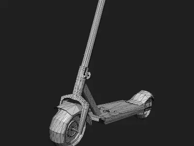 Scooter electric Low-poly 3D model