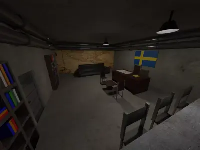 Military Bunker - Sweden Low-poly 3D model