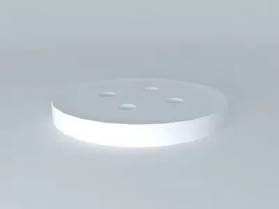Button plate with holes Free 3D model