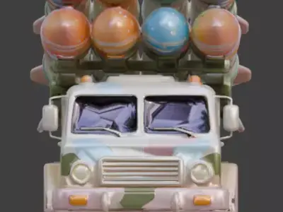 EASTER EGG ROCKET LAUNCHER 3D MODEL  Low-poly 3D model