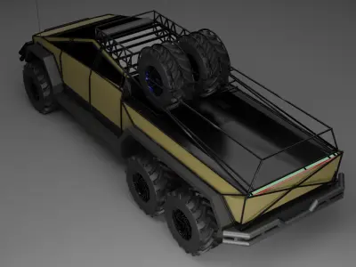 cybertruck 6x6 Free 3D model