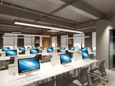 3D model of a modern office interior 3D model