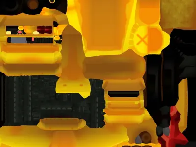 Harvester Stylized Low-Poly Low-poly 3D model