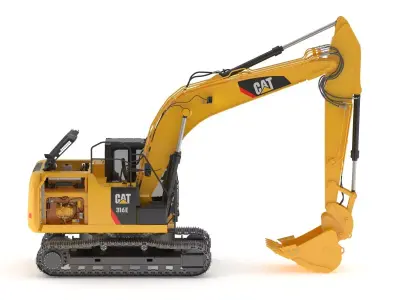 Small Excavator 316E 3D model