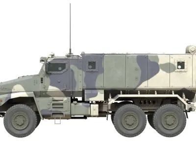 Ural Typhoon 63095 MRAP camo Low-poly 3D model