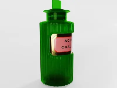 Antique Victorian Apothecary Bottles 3D Model Pack