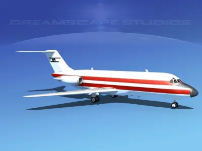 Douglas DC-9-15 KEA 3D model