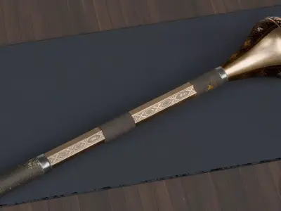 Mace002  Medieval Mace 3D Model  Game-Ready PBR Weapon Low-poly 3D model
