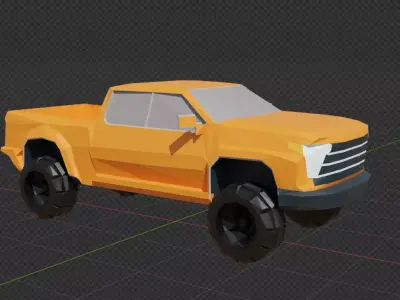 Free Low-Poly Truck Free low-poly 3D model
