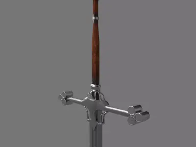 Sword Low-poly 3D model 17