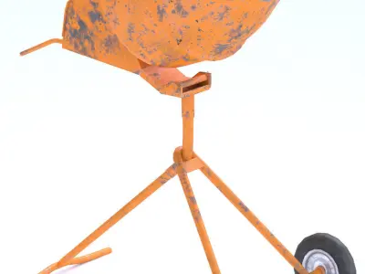 Concrete mixer  Free low-poly 3D model