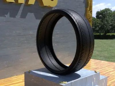 ORTAS TIRE NO 20 GAME READY Low-poly 3D model
