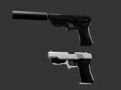 Tactical pistol - gun 3D model