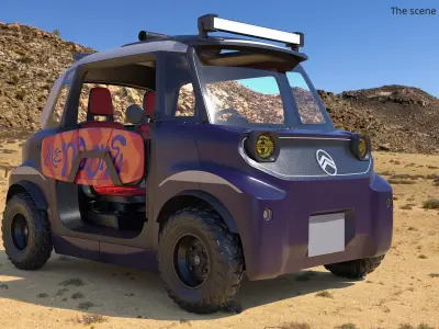  Citroen Ami Buggy Electric Microcar Purple 