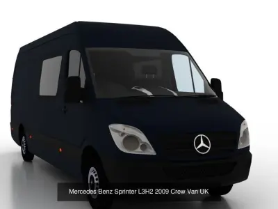 Mercedes Benz Sprinter L3H2 2009 Collection UK 3D Model Pack
