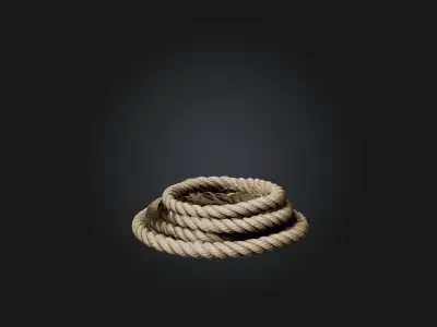 Realistic Rope Model Low-poly 3D model