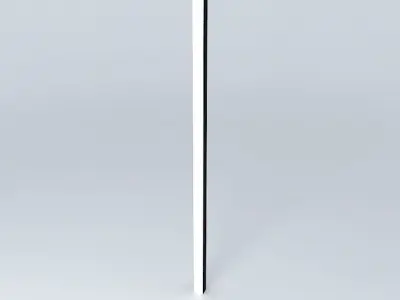 Black and white metal pole Free 3D model