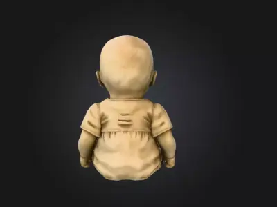 Creepy Doll Low-poly 3D model