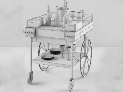 Retro modern 3D model