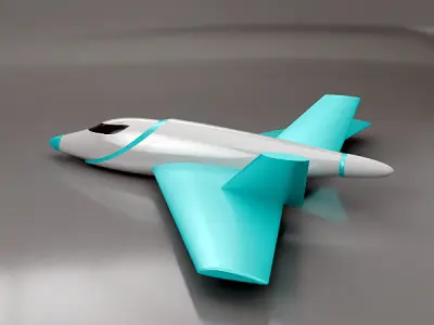 Delta wing aircraft concept Free 3D print model purchase