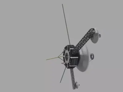Space satellite Low-poly 3D model