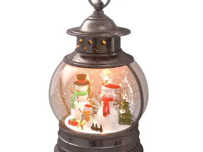 Christmas Snow Globe Lantern 3D model