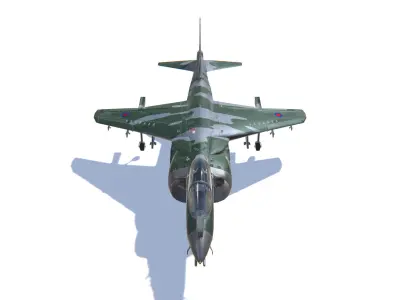Harrier II Jet Fighter Aircraft Low-poly 3D model